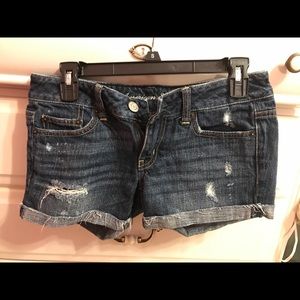AE distressed denim shorts